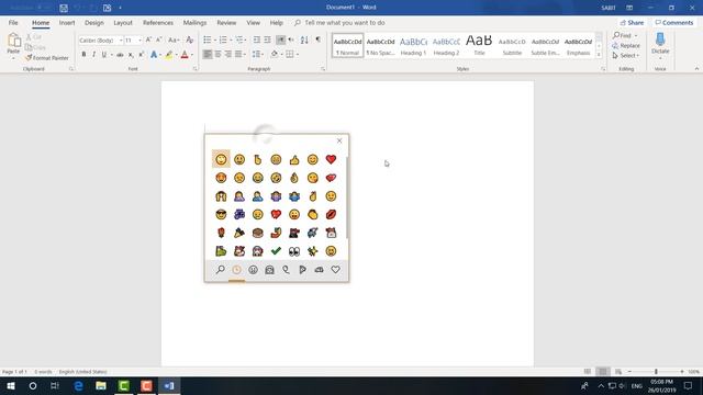 Shortcut Key to Inset Emojis Any Where in Windows 10 PC