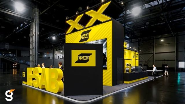 Застройка выставочного стенда под ключ для компании ESAB.