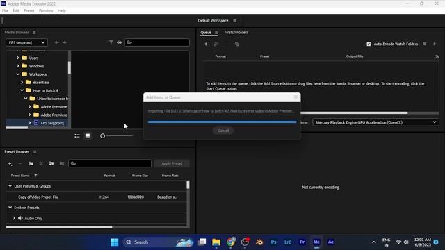 How to Export Multiple Premiere Projects in Adobe Media Encoder Together