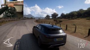 forza horizon 5 - steering wheel - Range Rover Velar - | Thrustmaster T300RS - Gameplay