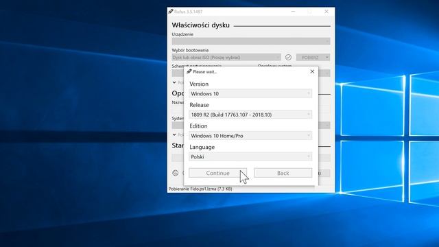 Pobieranie pliku iso instalatora systemu Windows 10 bez użycia programu Media Creation Tool.