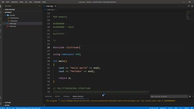 CPP Programlama - Ders 1 - Thread'lere Giriş