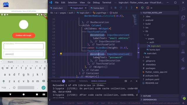 Flutter Tutorial [ 2 ] - A complete App from Scratch - Part 2 - Flutter Project and Auth Screens