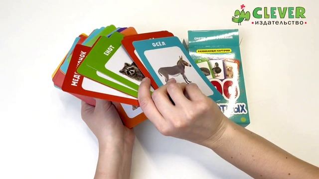 Развивающие карточки для малышей. 100 животных
