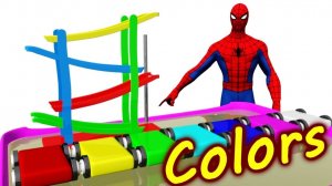 Learn Colors for Children with Wooden Kugelbahn Giant Toys Set Color Balls 3D Kids Educational