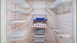 Аристо (гардеробная комната). Монтаж на имитацию бруса.