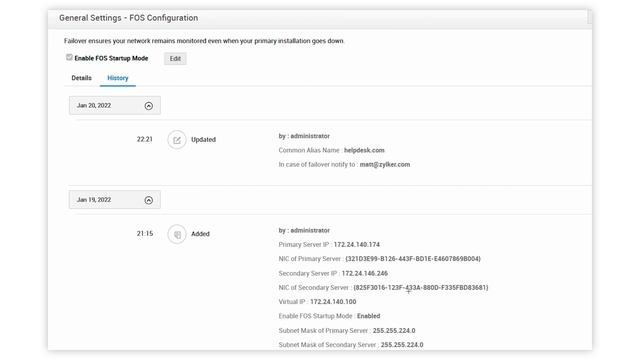 Introduction to Fail Over Service (FOS)