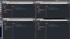 Pair-programming on Eclipse Che with four windows