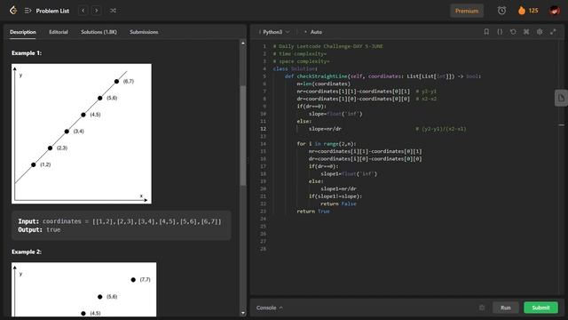 Daily Leetcode Challenge | Day 5 | Check If It Is a Straight Line