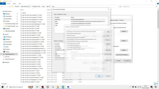 How to install Java on window 10/11 | 2024 updated 🔥🔥 | Install JDK, JAVA_HOME and run java program