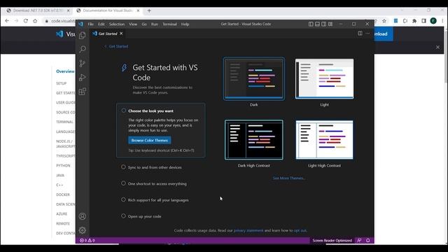 Installer Visual Studio Code Windows 10 - .Net Core 7.0 - Extensions Csharp  (update 2023)