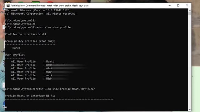 How to Find your WiFi Password in Windows 10 using Command Prompt