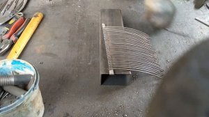 Гребенка для комбайна по сбору ягод. Сваркой.