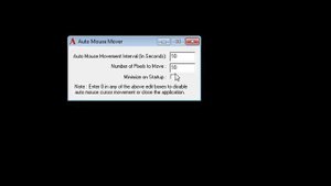 Automatic Mouse Mover Menu Window