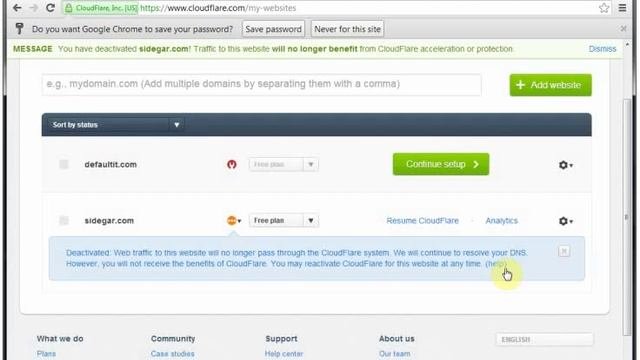 How To Disable And Remove The CloudFlare Service