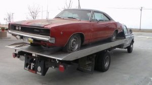 68 Dodge Charger in garage since the 80's