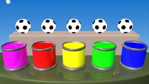 Learn Colors with Surprise Soccer Balls Magic Liquids for Children Toddlers Video for Kids