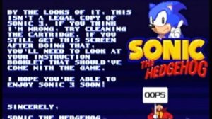 Sonic 3 Anti-Piracy