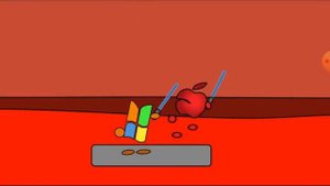 Obi-Wan and Anakin but it's windows xp and apple (sub español) credits to: Ron Zhang