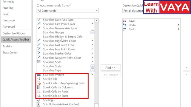 How to speak Cells in Excel in Hindi | How to convert text to speech in Excel | Learn MS Excel