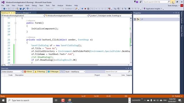 C# Programming SaveFileDialog and Filters