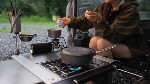 Непрекращающийся дождь, надувная палатка, одиночный кемпинг, 11-дневный эпизод, сонный дождь