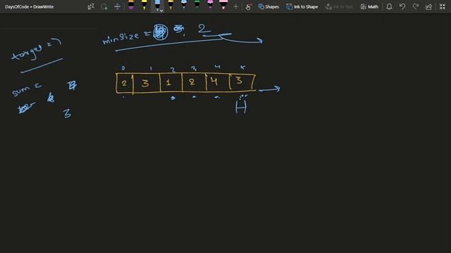 Minimum Size Subarray Sum | Sliding Window Algorithm | Leetcode Medium | Hindi