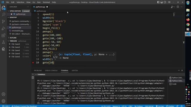 DRAW WINDOWS LOGO USING PYTHON TURTLE