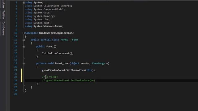 for C#, VB.NET - Drop Shadow For Form | Guna2ShadowForm | Guna UI2