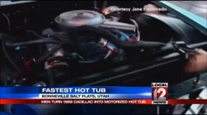 Two men create a hot tub Cadillac de Ville