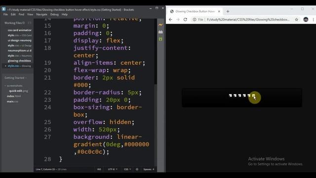 Social Media Icons Glowing Checkbox Button Hover Effect || HTML5 & CSS3 || Full Tutorial