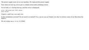 Ubuntu: Error: hd0 cannot get C/H/S values. grub rescue >