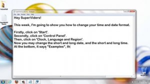 SV HowTo: How to change your time and date format on Windows 7 (Full HD) ®