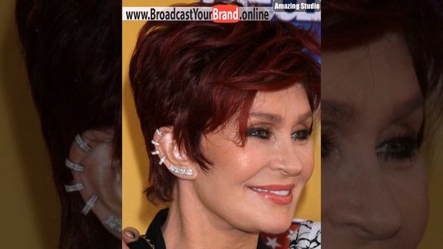 Burgund Haarfarbe für Sharon Osbourne Short Haircut Reife Himbeere Hue