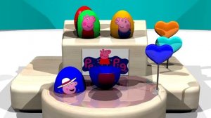 COLORS FOR KIDS LEARN COLORS WITH PEPPA PIG EGGS LOLLIPOP HEART Best Learning Video for Toddlers