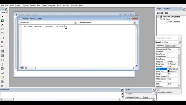 Using controls in Visual Basic 6.0
