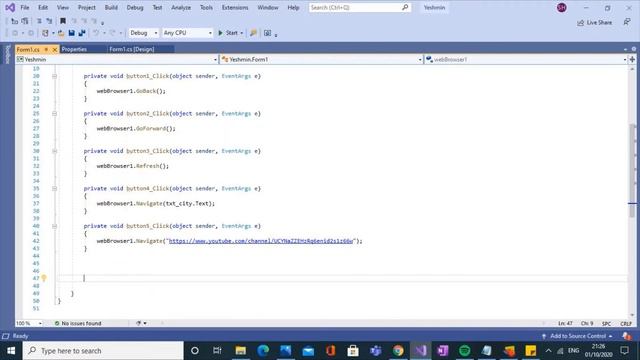How to make a Web Browser in Visual Studio 2019. смотреть онлайн