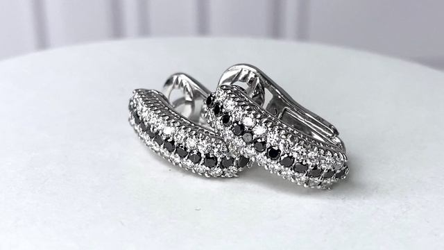 Золотые серьги с бриллиантами 750 пробы 0,66 ct смотреть онлайн