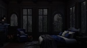 Relaxing with Soft Rain Sound in Forest - Rain Sound on Window for Sleeping, Focus on Work & Study