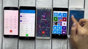 Five Incoming Calls Samsung S6 vs Lenovo Vibe/ Honor 7A/Alcatel One Touch/Microsoft Windows
