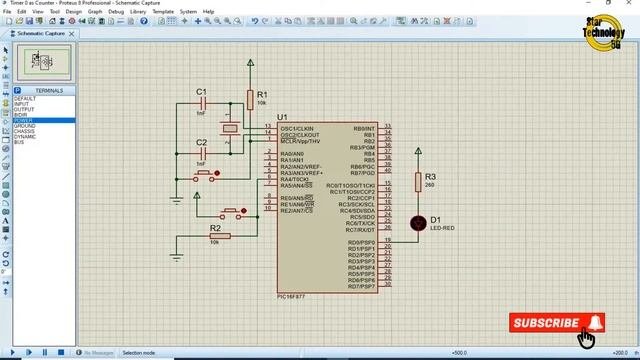 Microcontroller PIC16F877 Video 36 How To Use Timer 0 Event Count Using Mikro C For PIC