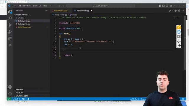 Curs 1. Java & C++ for Absolute Beginners