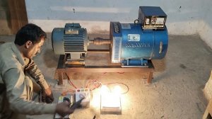 How To Make Free Electricity 3Hp Motor and 15kw Alternator Free Energy Generator 230v 15000 Watt
