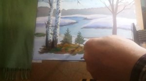 дист. обучение Пушкинская ДХШ, преп.А,В.Абрамов Тема "Весенний пейзаж"3часть 27.03.20