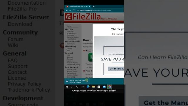 Download dan Install FileZilla Client