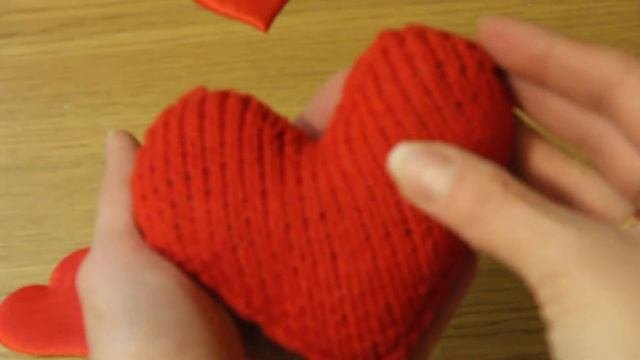 МК сердце спицами. Мастер-класс вязаное сердце спицами. Heart Knitting Pattern