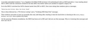 Windows 7, Detecting hard drives; Done; No drives found?