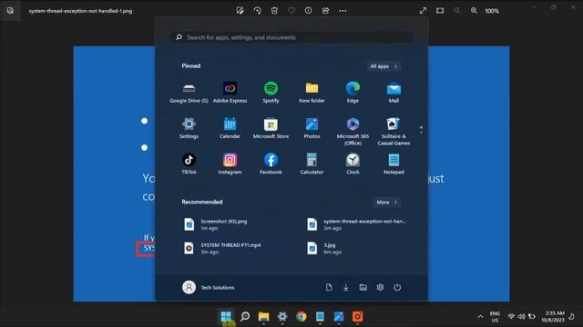How to FIX Error: "SYSTEM THREAD EXCEPTION NOT HANDLED" Blue Screen Stop Code - Windows 11/10 смотреть онлайн