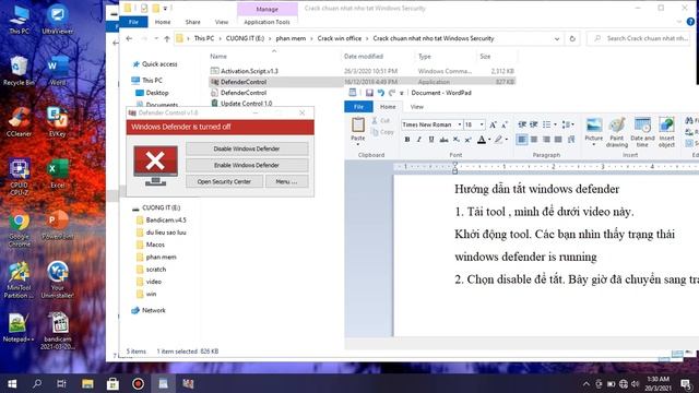 Hướng dẫn tắt windows defender security center