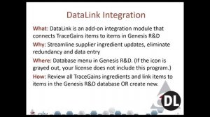 Genesis R&D Food Version 11.4 Overview Webinar